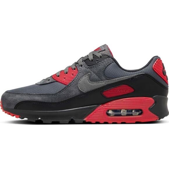 Nike Air Max 90 'Iron Grey Fire Red' Size 10 - Picture 1 of 6